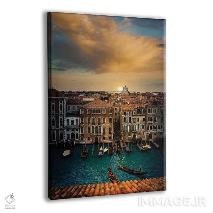 تابلو دکوراتیو غروب آفتاب در ونیز اثر انزو رومانو - نمای پرسپکتیو محصول