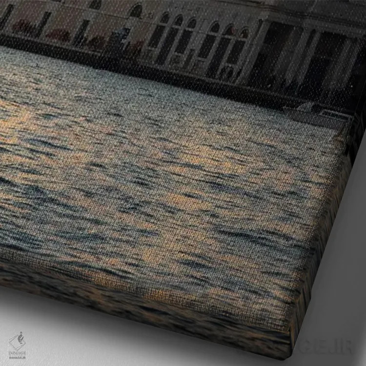 تابلو دکوراتیو ونیز II اثر انزو رومانو - نمای نزدیک بافت بوم