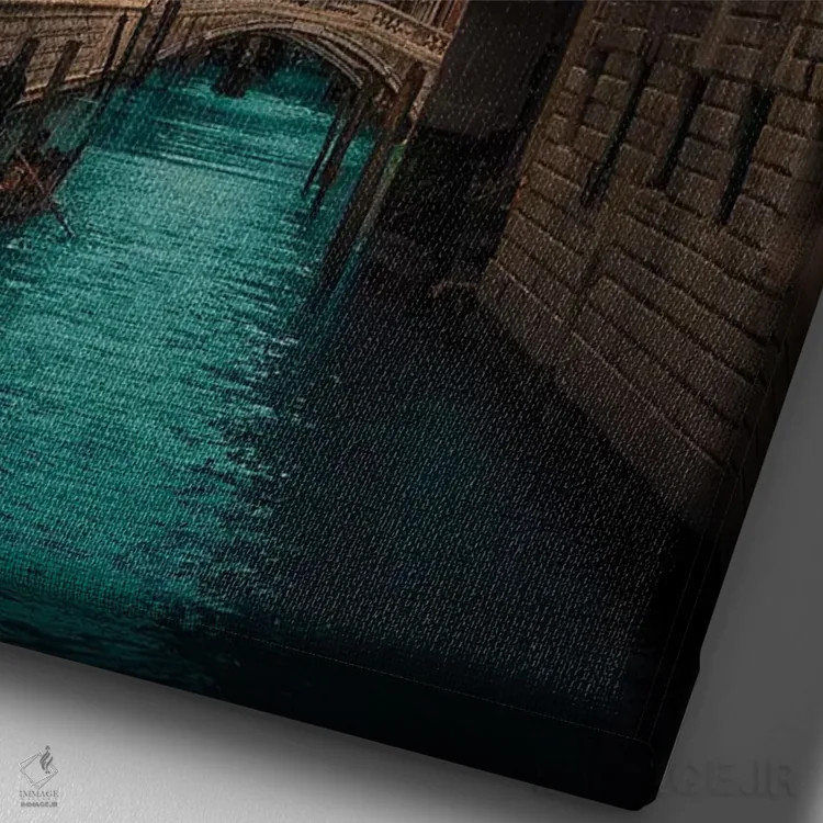 تابلو دکوراتیو پل برای آه ها، ونیز اثر انزو رومانو - نمای نزدیک بافت بوم