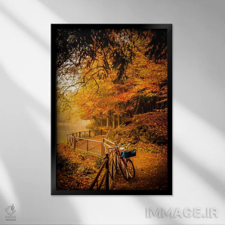 تابلو دکوراتیو پارک مونزا اثر انزو رومانو - نمای قابدار مشکی