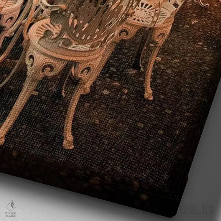 تابلو دکوراتیو وارنا، ایتالیا I اثر انزو رومانو - نمای نزدیک بافت بوم