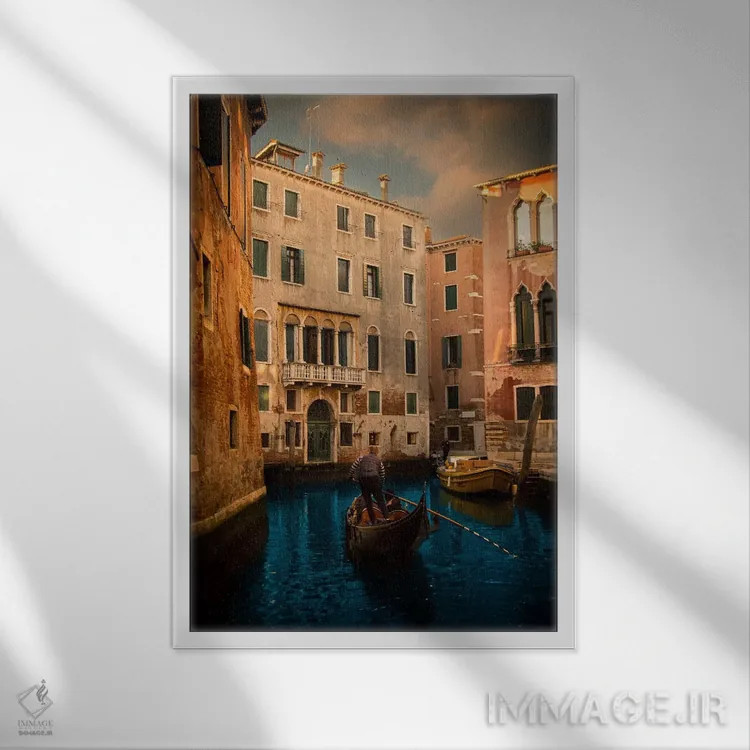 تابلو دکوراتیو نقطه مخفی اثر انزو رومانو - نمای قابدار سفید