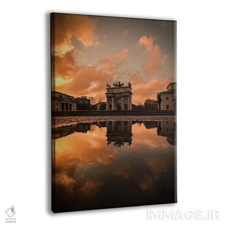 تابلو دکوراتیو غروب در طاق پیروزی میلان اثر انزو رومانو - نمای پرسپکتیو محصول
