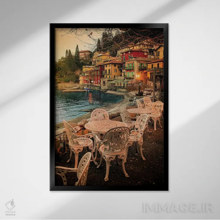 تابلو دکوراتیو وارنا، ایتالیا I اثر انزو رومانو - نمای قابدار مشکی