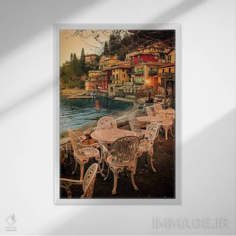 تابلو دکوراتیو وارنا، ایتالیا I اثر انزو رومانو - نمای قابدار سفید