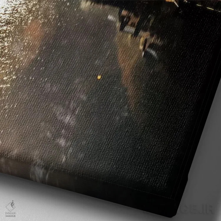 تابلو دکوراتیو نور خورشید در هالشتات اثر انزو رومانو - نمای نزدیک بافت بوم