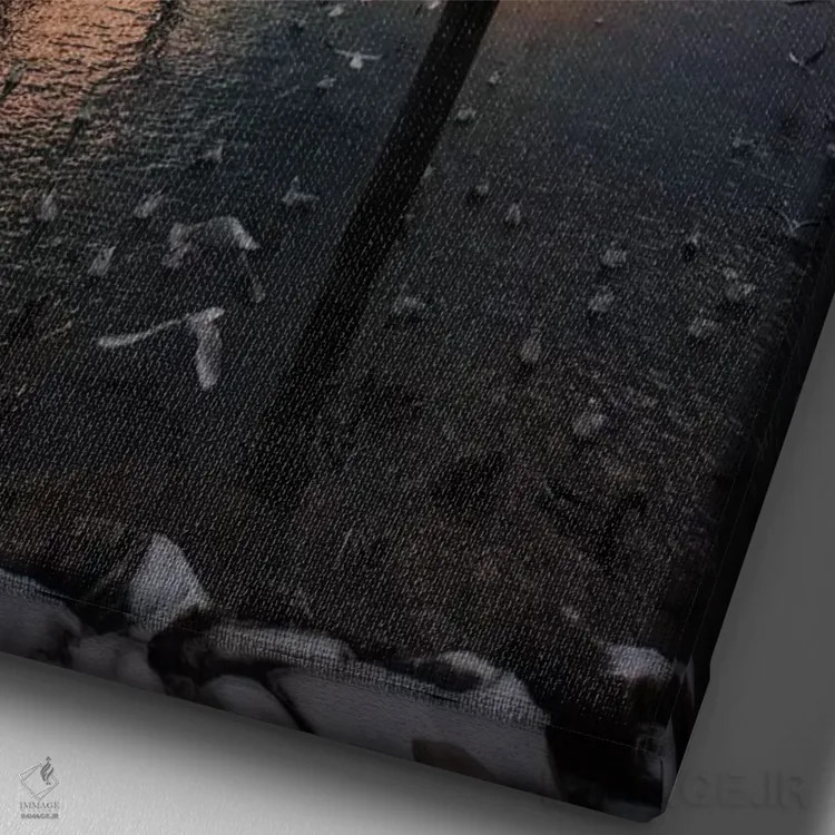 تابلو دکوراتیو توربوله اثر انزو رومانو - نمای نزدیک بافت بوم