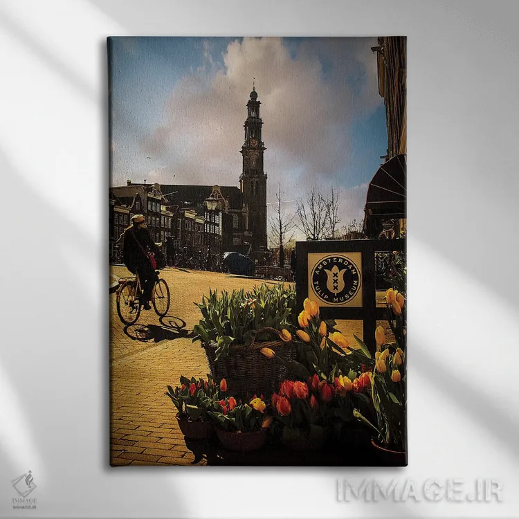 تابلو دکوراتیو آمستردام V اثر انزو رومانو - نمای روبهرو روی دیوار