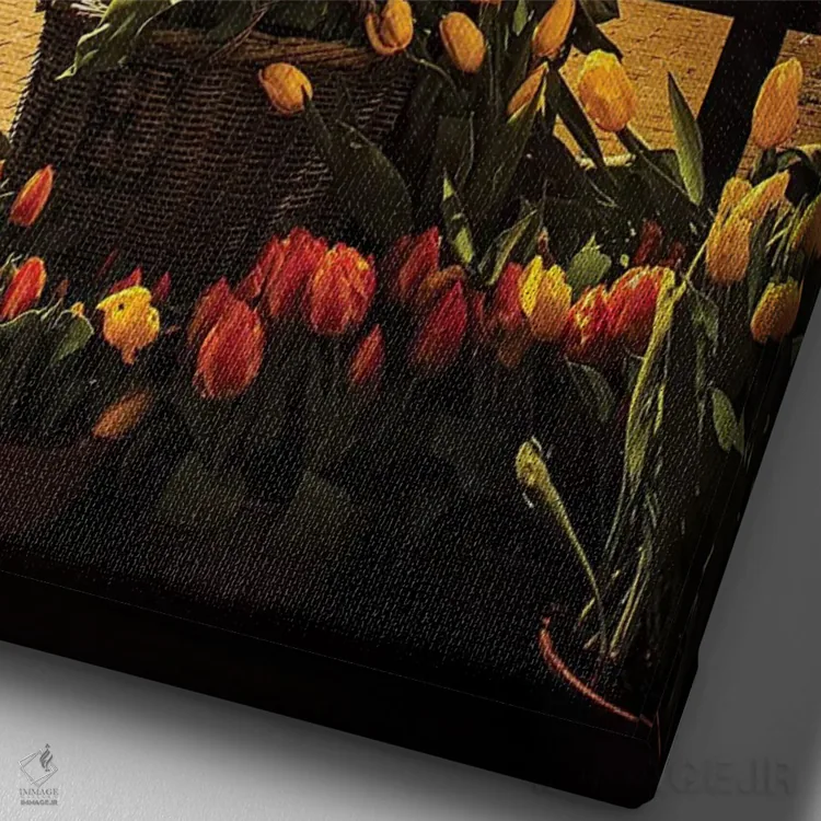 تابلو دکوراتیو آمستردام V اثر انزو رومانو - نمای نزدیک بافت بوم