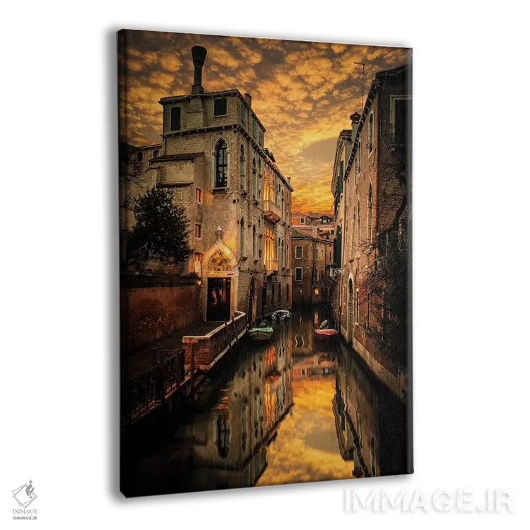 تابلو دکوراتیو کانال های ونیز اثر انزو رومانو - نمای پرسپکتیو محصول