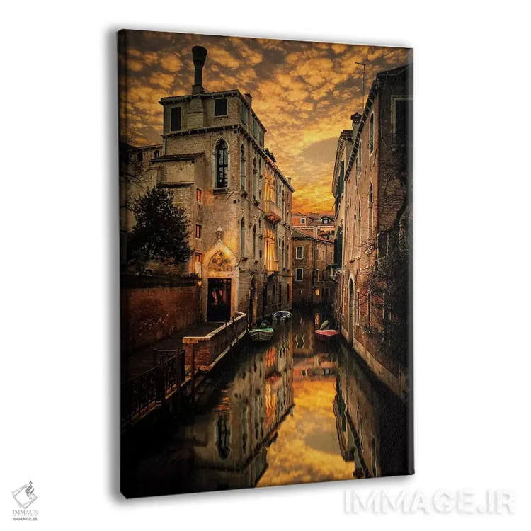 تابلو دکوراتیو کانال های ونیز اثر انزو رومانو - نمای پرسپکتیو محصول