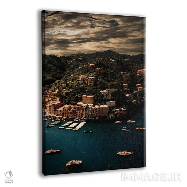 تابلو دکوراتیو پورتوفینو اثر انزو رومانو - نمای پرسپکتیو محصول