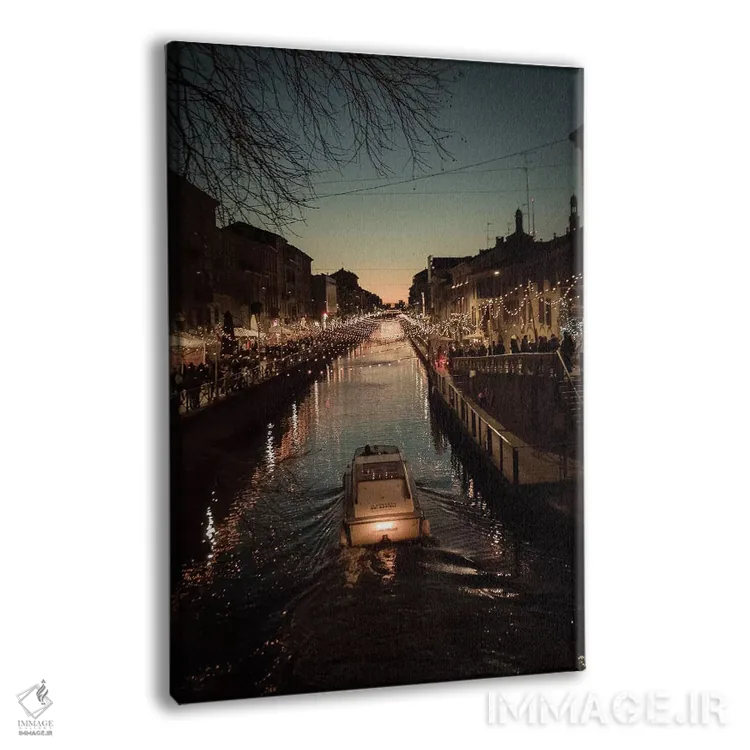 تابلو دکوراتیو ناویلی میلان اثر انزو رومانو - نمای پرسپکتیو محصول