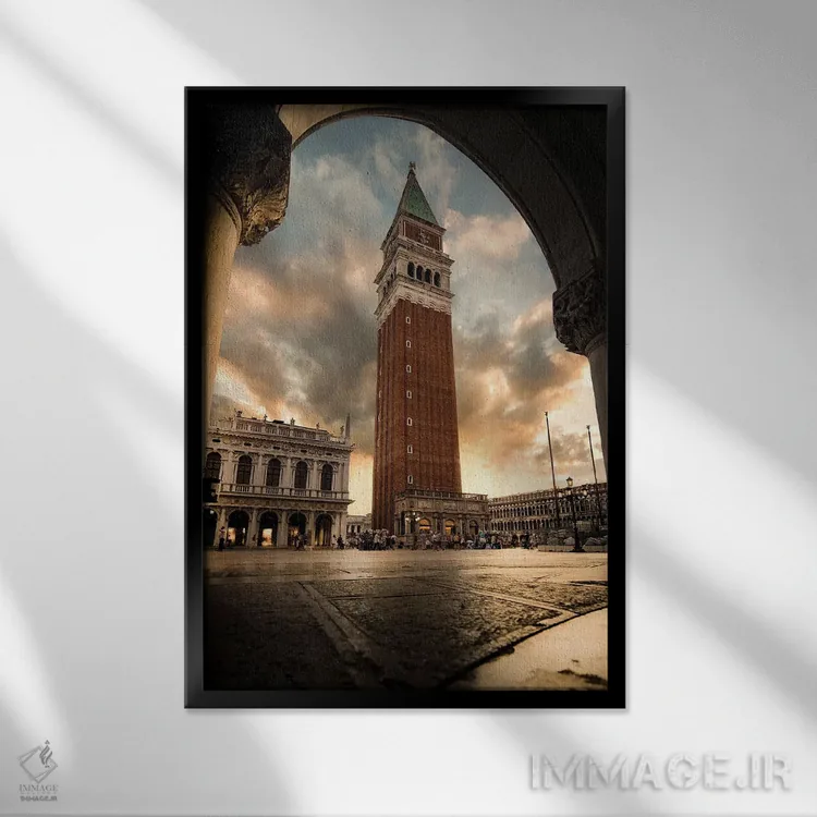 تابلو دکوراتیو قاب های سان مارکو اثر انزو رومانو - نمای قابدار مشکی