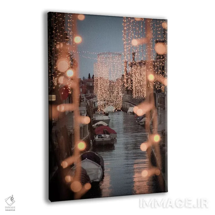 تابلو دکوراتیو ونیز چراغ ها II اثر انزو رومانو - نمای پرسپکتیو محصول