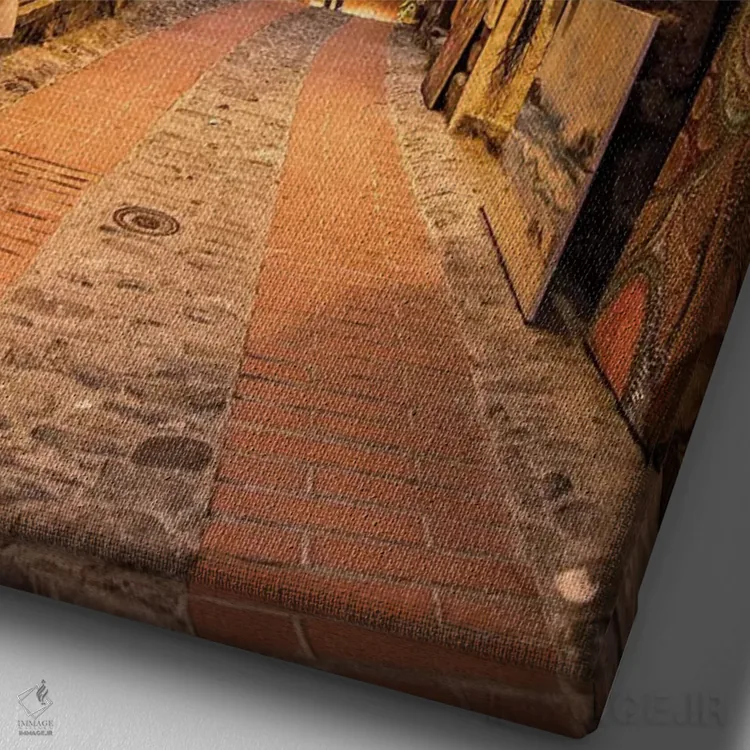 تابلو دکوراتیو دولچئاگوا لیگوریا اثر انزو رومانو - نمای نزدیک بافت بوم