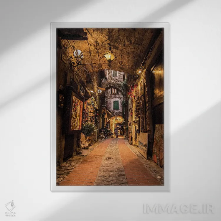 تابلو دکوراتیو دولچئاگوا لیگوریا اثر انزو رومانو - نمای قابدار سفید