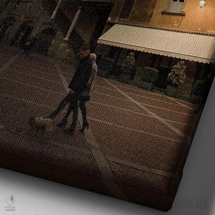 تابلو دکوراتیو بـرگامو التا II اثر انزو رومانو - نمای نزدیک بافت بوم