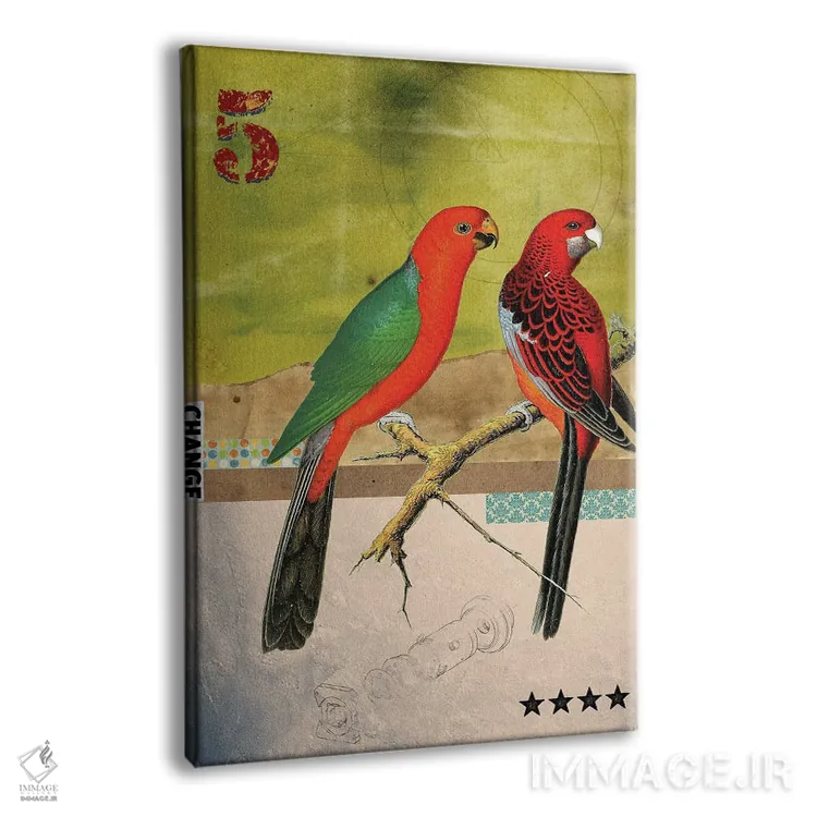 تابلو دکوراتیو پرندگان اثر الو مارک - نمای پرسپکتیو محصول