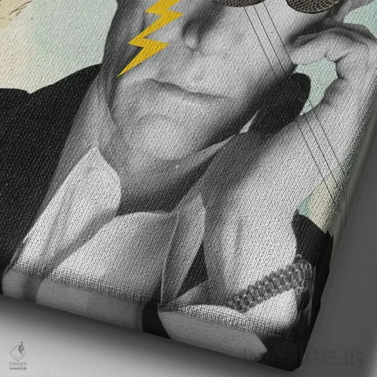 تابلو دکوراتیو اندی اثر الو مارک - نمای نزدیک بافت بوم