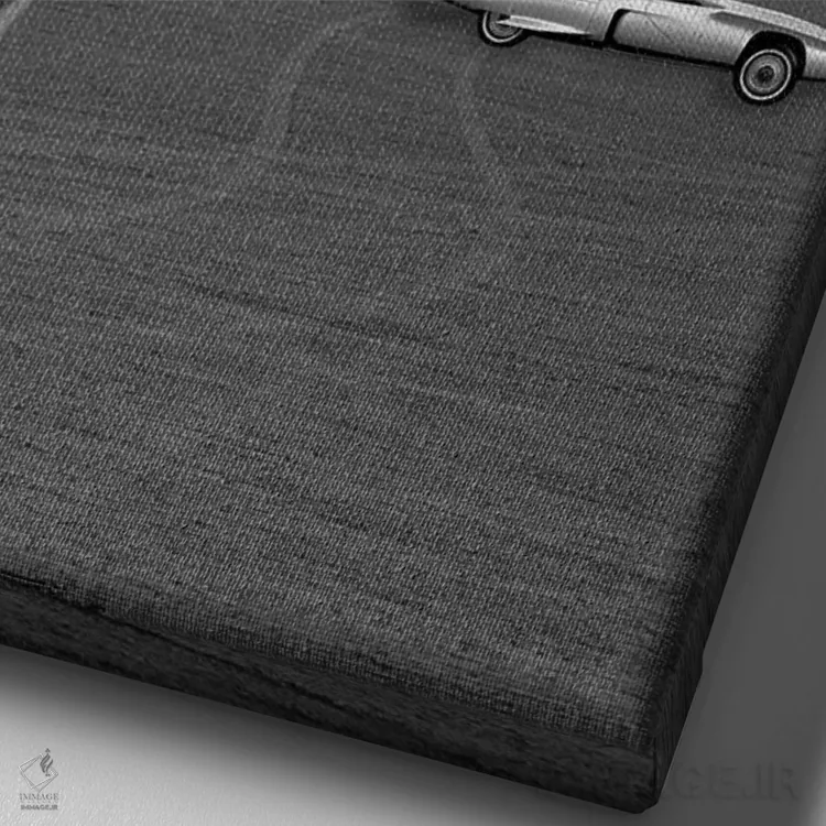 تابلو دکوراتیو در یک ماموریت اثر الو مارک - نمای نزدیک بافت بوم