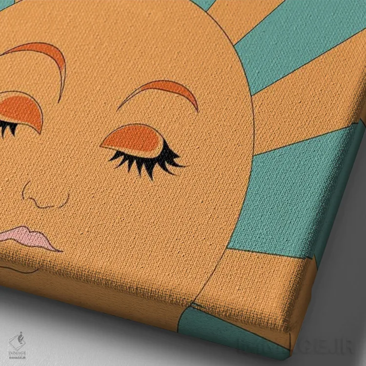 تابلو دکوراتیو قدردانی اثر پاردوکس بی نظیر - نمای نزدیک بافت بوم