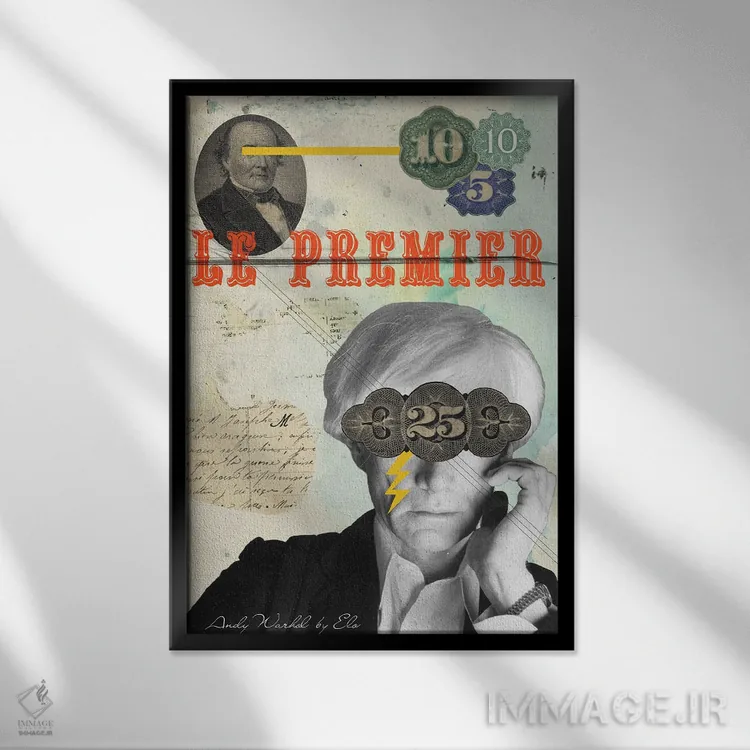 تابلو دکوراتیو اندی اثر الو مارک - نمای قابدار مشکی