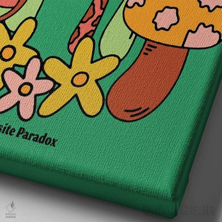 تابلو دکوراتیو آینده ای زیبا اثر پاردوکس بی نظیر - نمای نزدیک بافت بوم