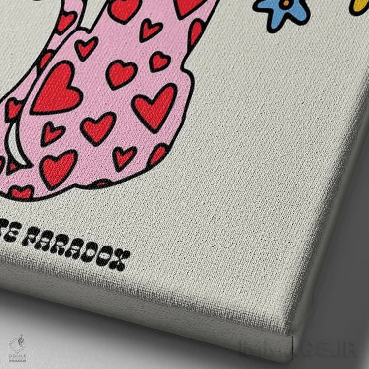 تابلو دکوراتیو با خودت مثل بهترین دوستت صحبت کن اثر پاردوکس بی نظیر - نمای نزدیک بافت بوم