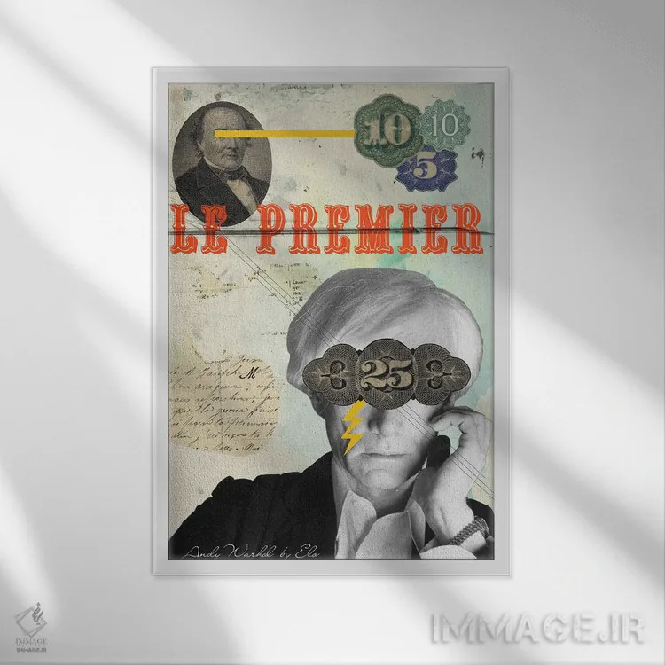 تابلو دکوراتیو اندی اثر الو مارک - نمای قابدار سفید