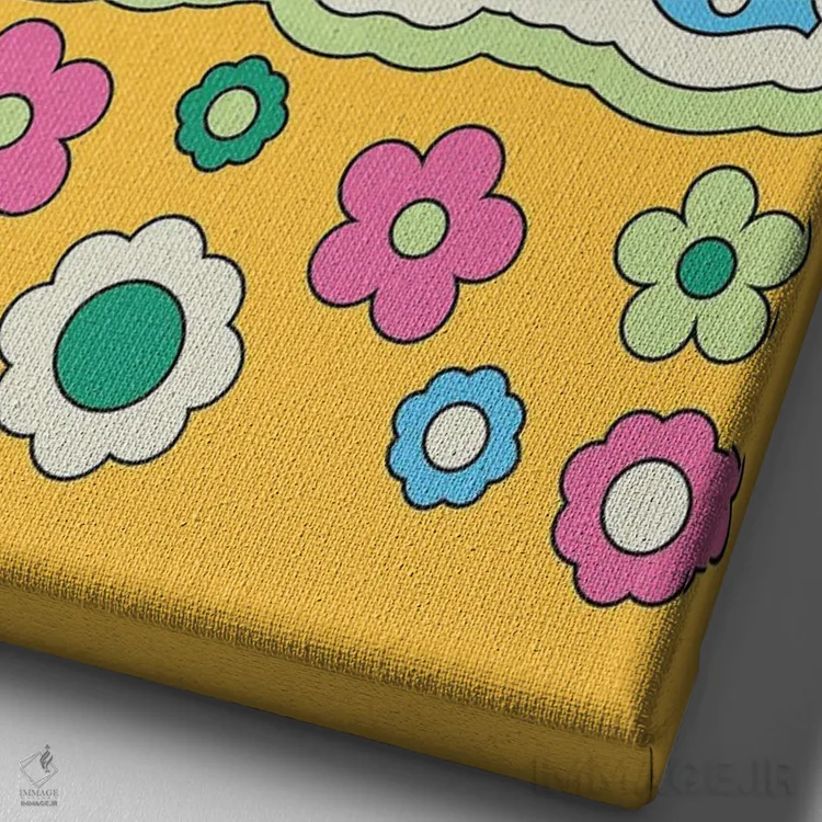 تابلو دکوراتیو روزهای بهتر اثر پاردوکس بی نظیر - نمای نزدیک بافت بوم