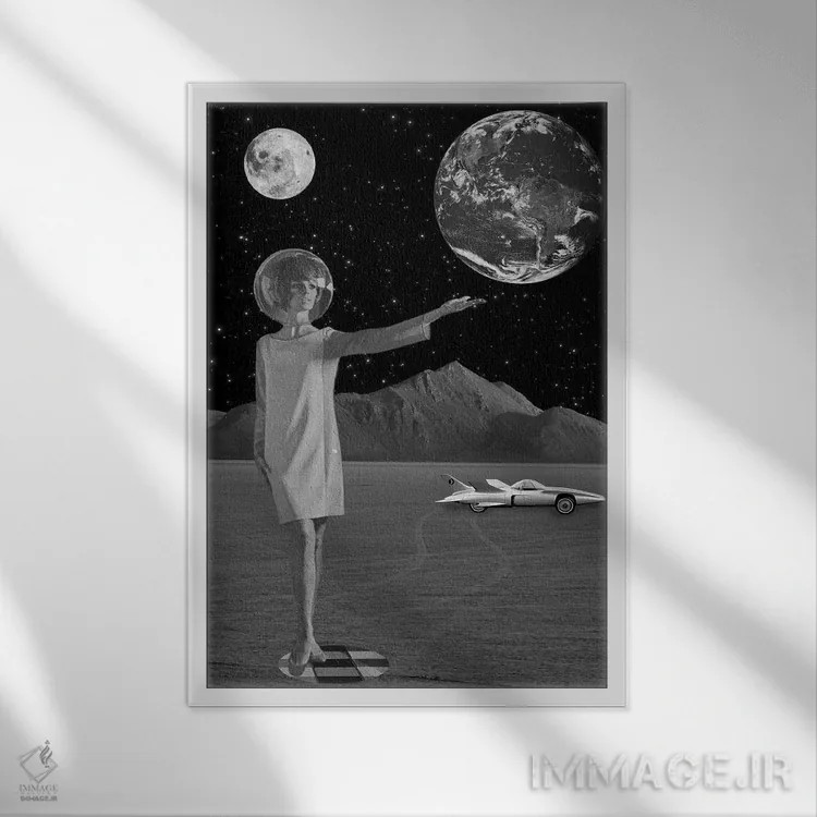 تابلو دکوراتیو در یک ماموریت اثر الو مارک - نمای قابدار سفید