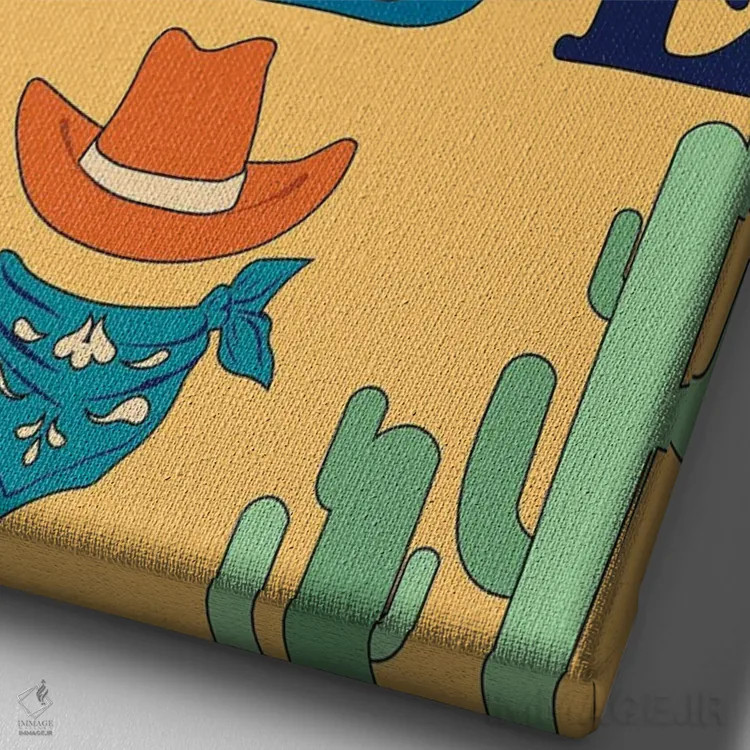 تابلو دکوراتیو همراه با مسیر اثر پاردوکس بی نظیر - نمای نزدیک بافت بوم