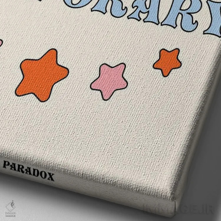 تابلو دکوراتیو همه چیز موقتی است اثر پاردوکس بی نظیر - نمای نزدیک بافت بوم