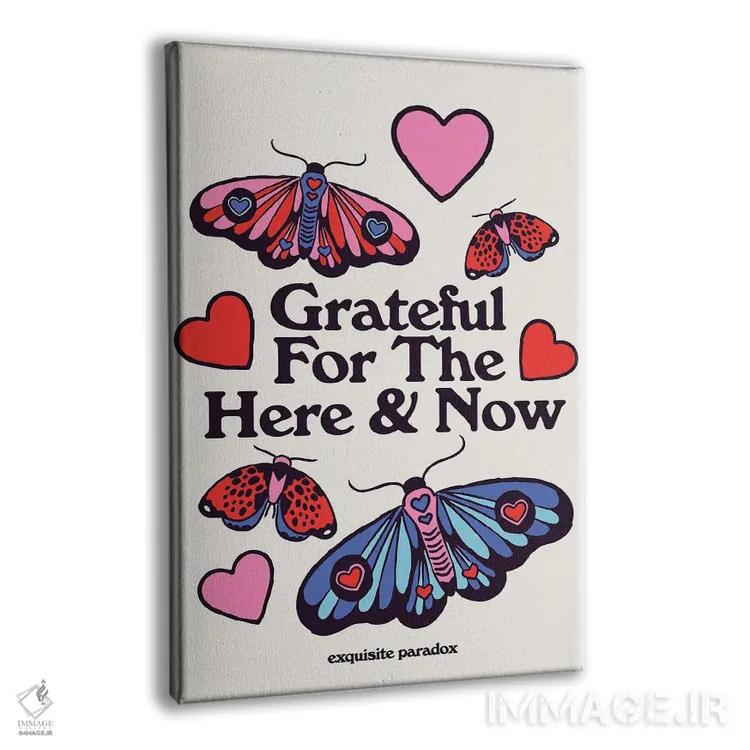 تابلو دکوراتیو شب پره های سپاسگزار اثر پاردوکس بی نظیر - نمای پرسپکتیو محصول