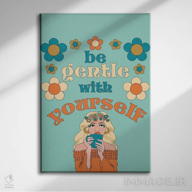 تابلو دکوراتیو مراقبت از خود اثر پاردوکس بی نظیر - نمای روبهرو روی دیوار