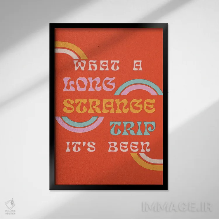 تابلو دکوراتیو سفری طولانی و عجیب اثر پاردوکس بی نظیر - نمای قابدار مشکی