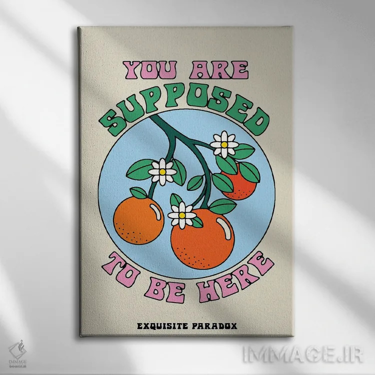 تابلو دکوراتیو پرتقال های انگیزه بخش اثر پاردوکس بی نظیر - نمای روبهرو روی دیوار