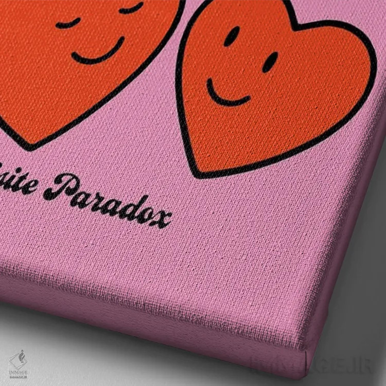 تابلو دکوراتیو ایمن اثر پاردوکس بی نظیر - نمای نزدیک بافت بوم