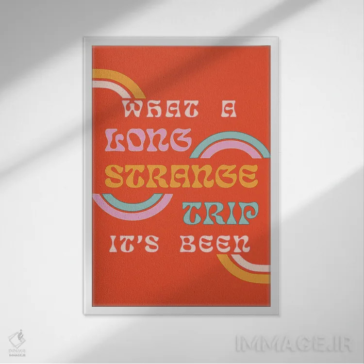 تابلو دکوراتیو سفری طولانی و عجیب اثر پاردوکس بی نظیر - نمای قابدار سفید