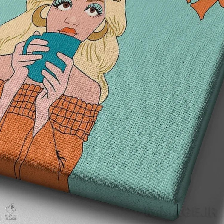 تابلو دکوراتیو مراقبت از خود اثر پاردوکس بی نظیر - نمای نزدیک بافت بوم