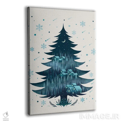 تابلو دکوراتیو شب ساکت اثر اپیزودیک دراوینگ - نمای پرسپکتیو محصول