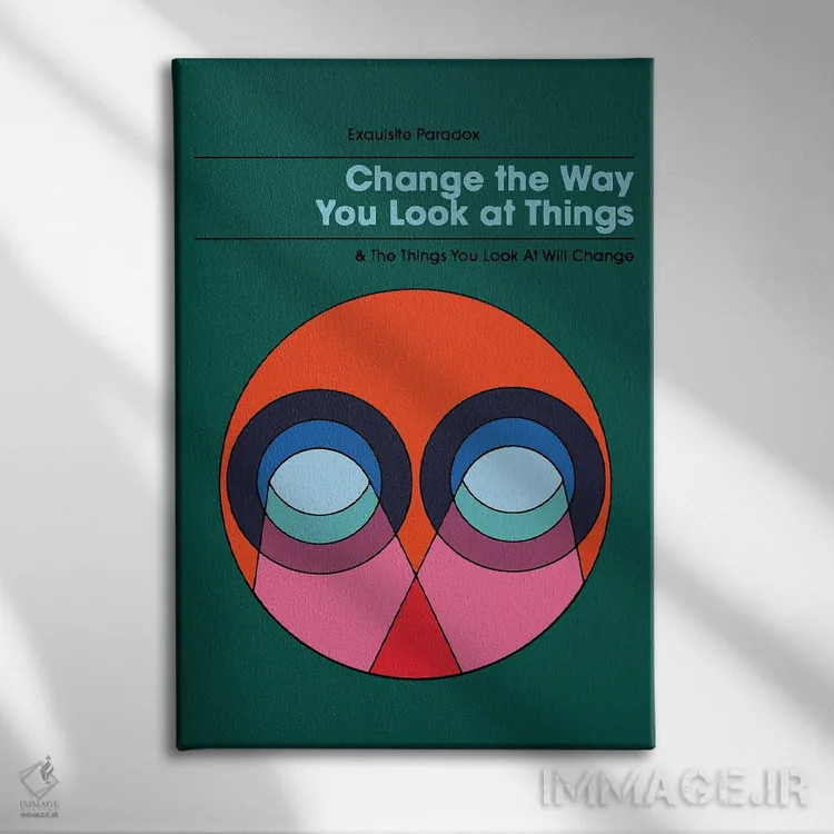 تابلو دکوراتیو دیدگاه اثر پاردوکس بی نظیر - نمای روبهرو روی دیوار