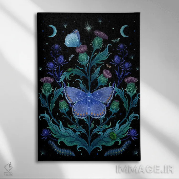 تابلو دکوراتیو خانه خار مریم اثر اپیزودیک دراوینگ - نمای روبهرو روی دیوار