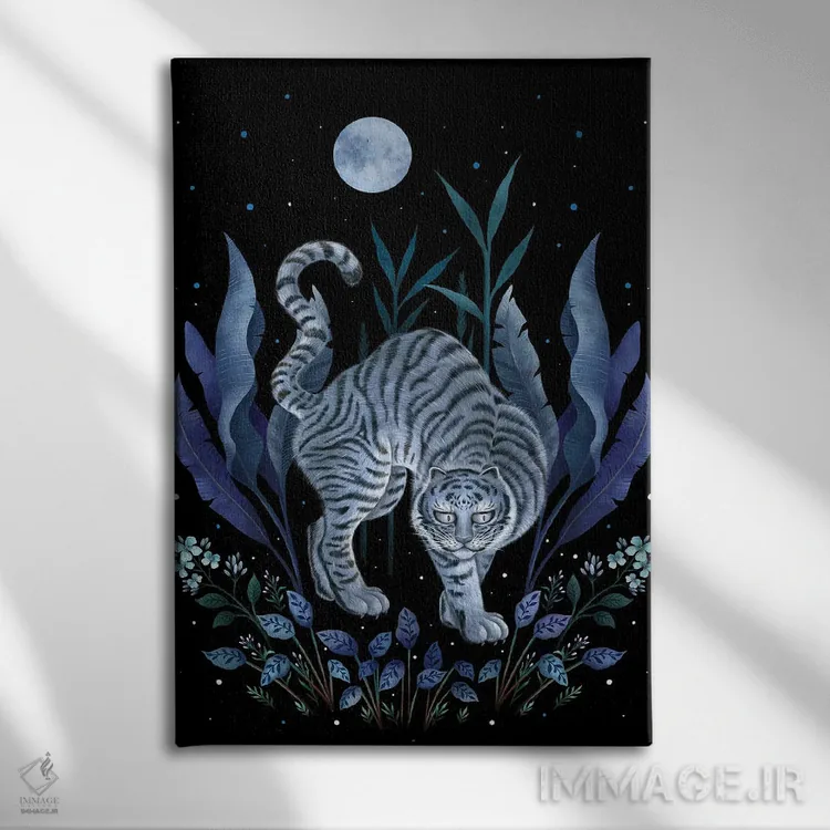 تابلو دکوراتیو سال ببر اثر اپیزودیک دراوینگ - نمای روبهرو روی دیوار