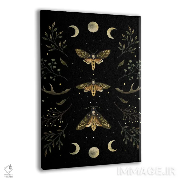 تابلو دکوراتیو شب پروانه مرگ اثر اپیزودیک دراوینگ - نمای پرسپکتیو محصول
