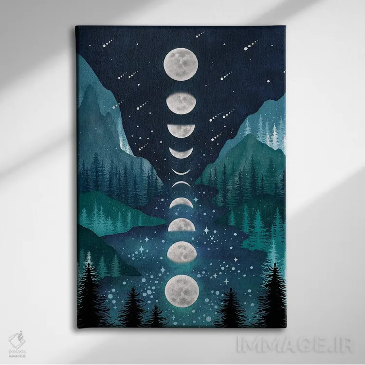 تابلو دکوراتیو رودخانه و آسمان اثر اپیزودیک دراوینگ - نمای روبهرو روی دیوار