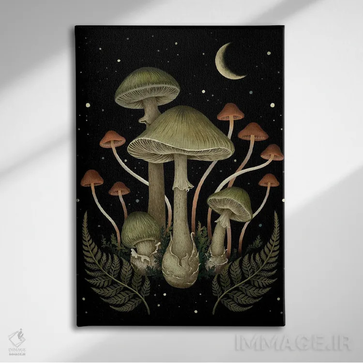 تابلو دکوراتیو قارچ مرگبار اثر اپیزودیک دراوینگ - نمای روبهرو روی دیوار