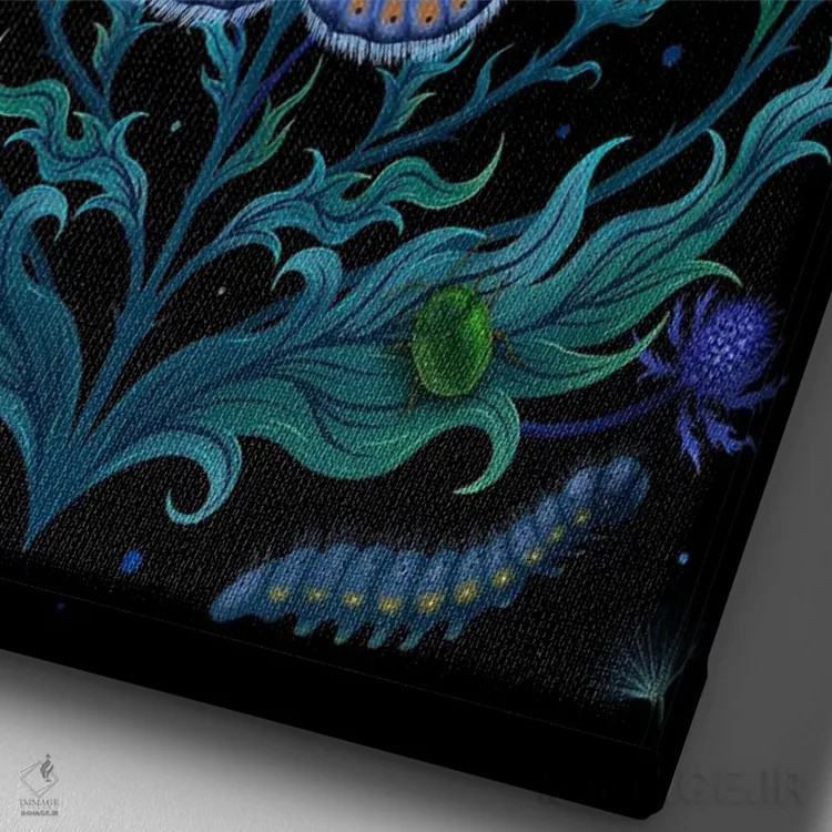 تابلو دکوراتیو خانه خار مریم اثر اپیزودیک دراوینگ - نمای نزدیک بافت بوم