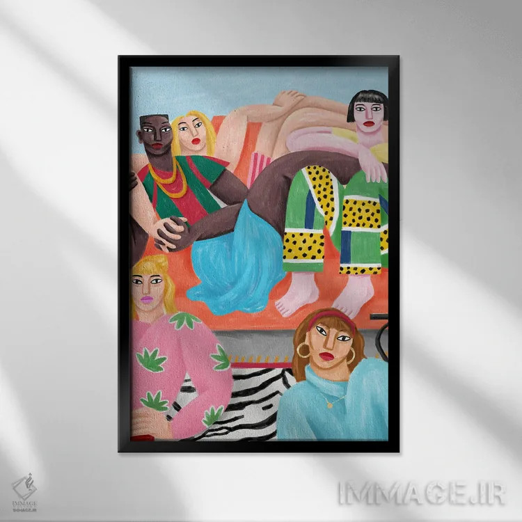 تابلو دکوراتیو هم اتاقی ها اثر Cepa - نمای قابدار مشکی